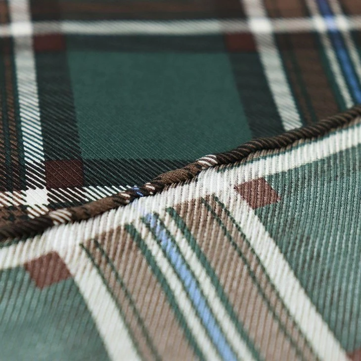 5 Red Tartan Pocket Square(001)