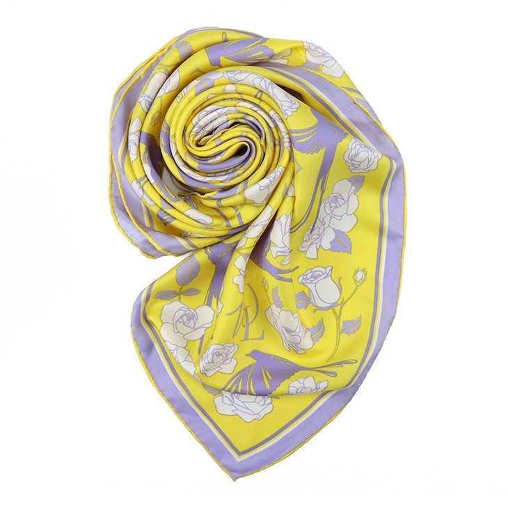 Floral Print Silk Scarf