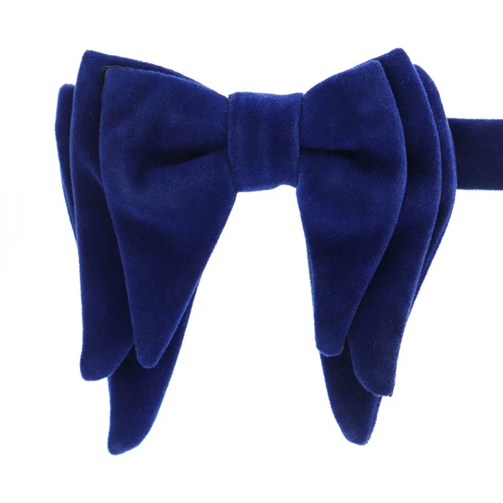 Navy Blue Velvet Bow